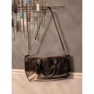 Lauren Ralph Lauren Pre-owned Gray Silver Double Zip Purse Tote Bag